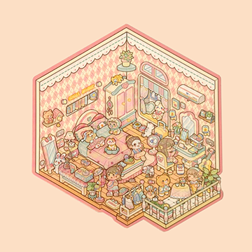 E22 - Small Mochi Pink Bedroom