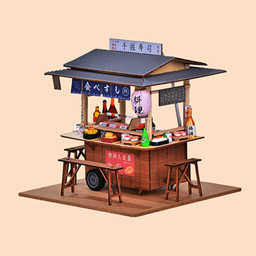 Sushi Food Stand Miniature